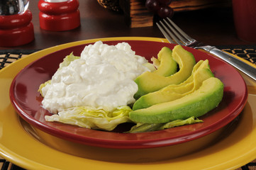 Cottage cheese avocado salad