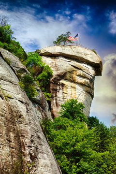 Chimney Rock at Chimney Rock State Park in North Carolina, USA.