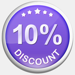 Colorful Button with Discount Value
