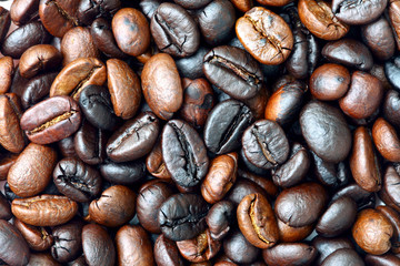 Fototapeta premium Roasted Coffee Beans Heap