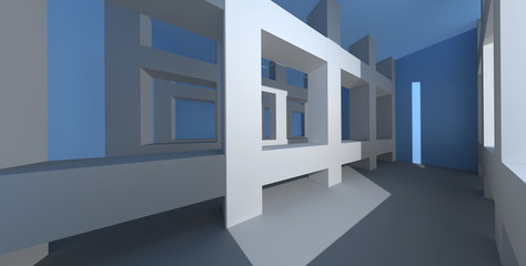 3d Abstract Architecture - obrazy, fototapety, plakaty