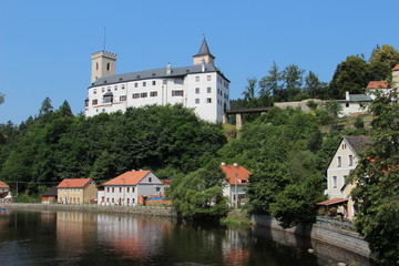 Fototapeta na wymiar Rozmberk castle in the Czech Republic