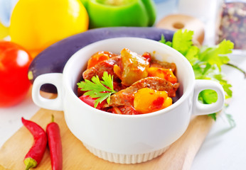 baked meat and vegetables