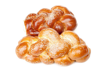 Two braided shabbat challah