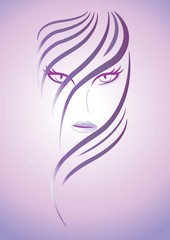 Ragazza volto trattamento di bellezza, capelli