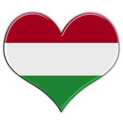 Coração com a bandeira da Hungria