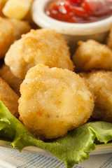 Unhealthy Chicken Nuggets and Fries