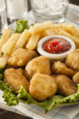 Unhealthy Chicken Nuggets and Fries
