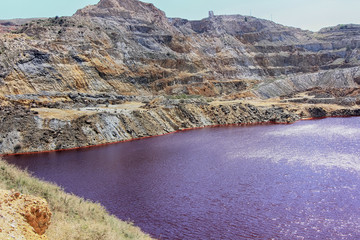 soil with a high content in reddish iron by the rust, desert ari