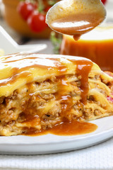 Lasagna, traditional italian dish
