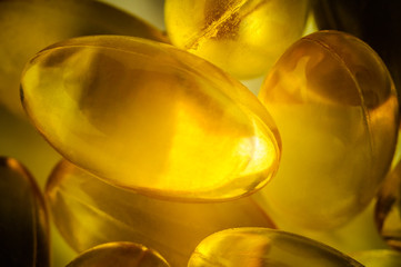 Omega 3, vitamin D, fish oil capsule