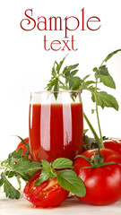 Tomato juice with basil