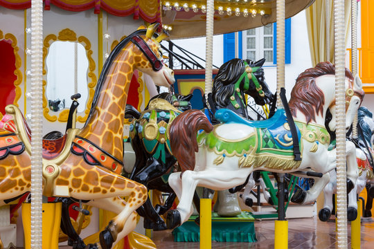 Seat in Merry go round at carnival
