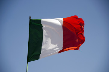 Naklejka na ściany i meble Italy waving flag