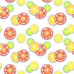 Citrus fruit background. Vector illustration for your fresh