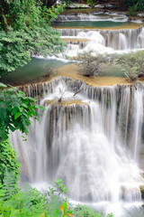 Fototapeta na wymiar Waterfall in tropical forest in Thailand