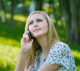 woman talking on phone