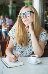 businesswoman with a note-book