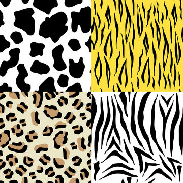 Set of animals seamless pattern