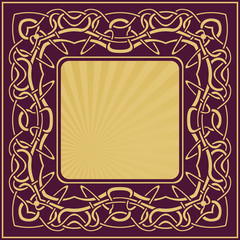 gold frame with floral ornamental