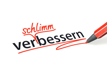 Fototapeta premium verschlimmbessern