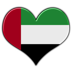 Coração com a bandeira dos Emirados Árabes Unidos
