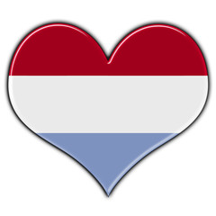 Coração com a bandeira do Luxemburgo