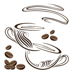 Kaffee, coffee, Kaffeetassen, Kaffeebohnen, cafe