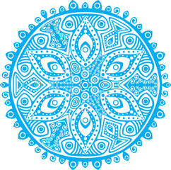 ornamental round lace pattern, circle background with many detai