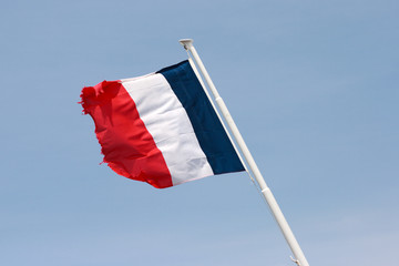French flag on the mast