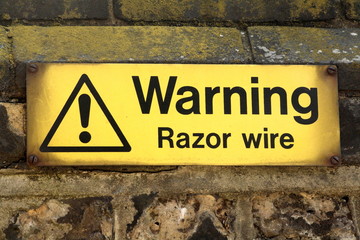 Warning - Razor Wire