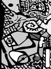 Abstract background in graffiti style