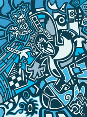 Abstract background in graffiti style