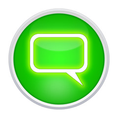 speech bubble green button round