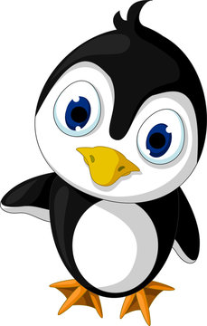cute little penguin cartoon