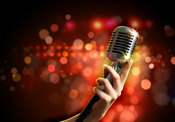 audio microphone retro style