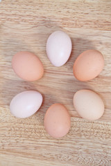 Circle of Fresh Eggs