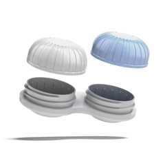 Opened contact lenses case