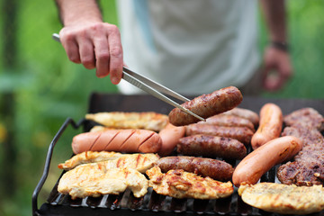 Grilling at summer weekend