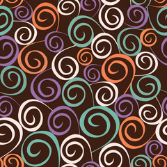 Seamless pattern on leaves theme, Autumn seamless pattern with l