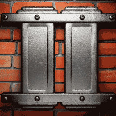 metal and brick background