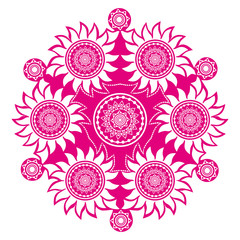 ornamental round lace pattern, circle background with many detai