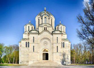 Fototapeta na wymiar Orthodox christian St. George church in Topola