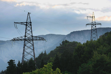 High voltage poles
