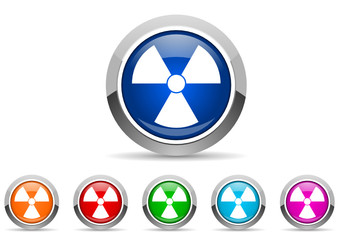 radiation icon set