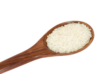 Fototapeta na wymiar Kopyść i ryżu na białym tle