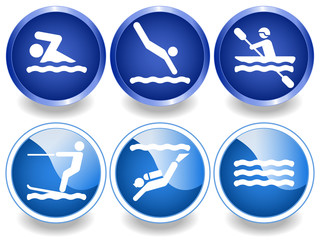 Water icons and stickers