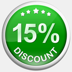 Colorful Button with Discount Value