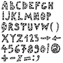 Doodle Spotted Alphabet Set