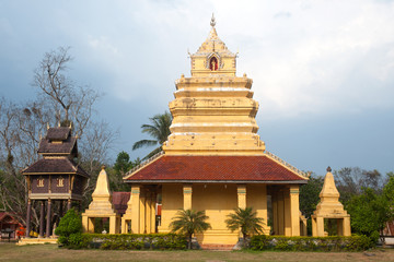 Ancient pagoda in Thai temple.